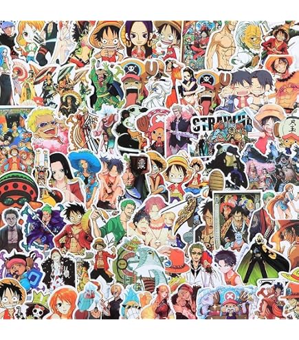 Amazon.com: One Piece Holographic Sticker 4 Pack - Bundle with 4